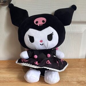 Sanrio Black and Pink Kuromi Stuffed Animal